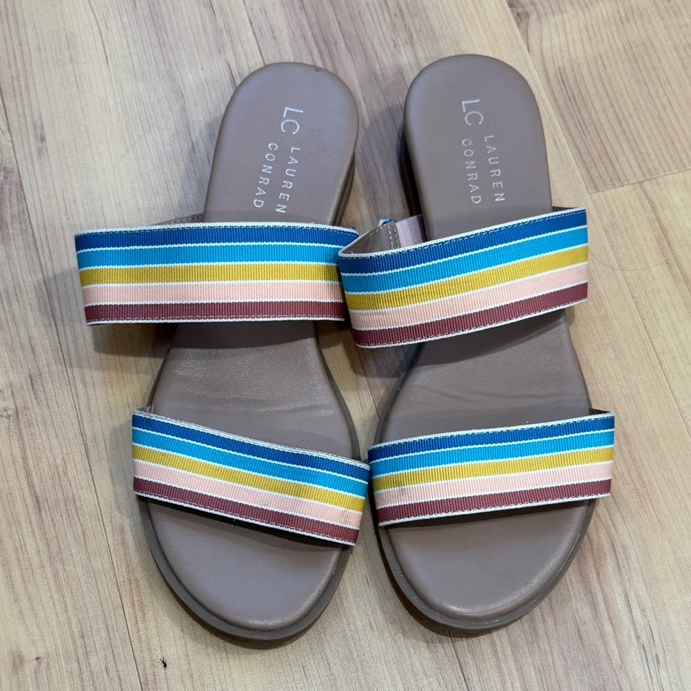 Lauren Conrad size 9 sandal, rainbow